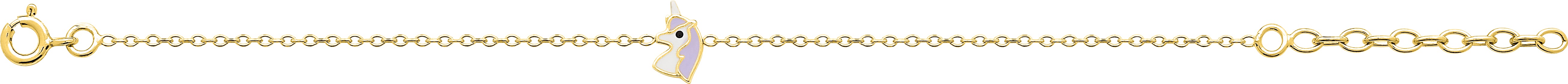 Bracelet Plaqué Or Longueur 14cm Licorne