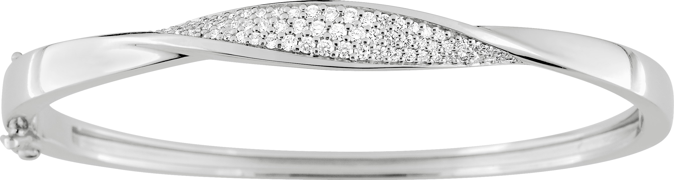 Jonc Argent Rhodié Zirconium