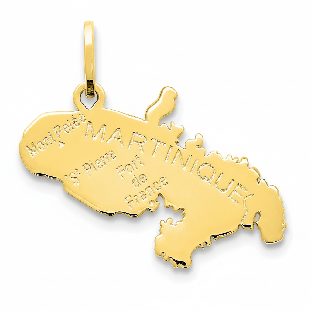Pendentif Plaqué Or Martinique