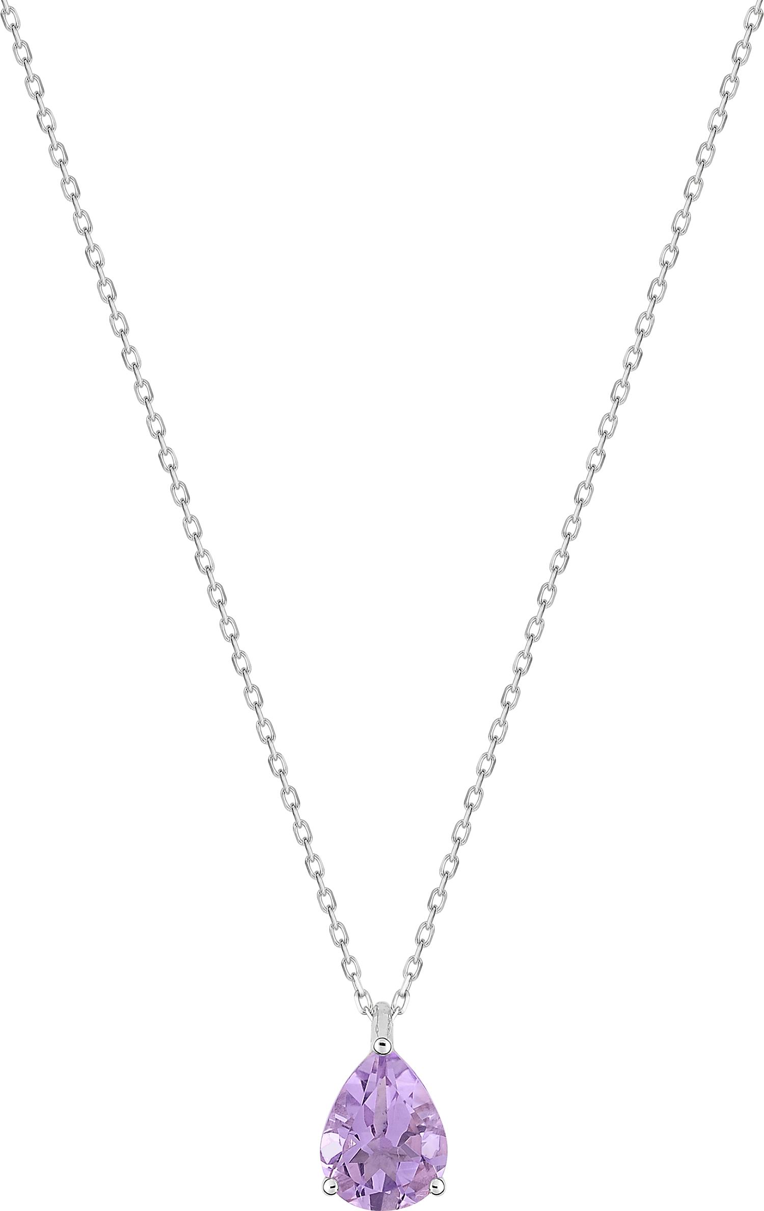 Collier Or Blanc Améthyste