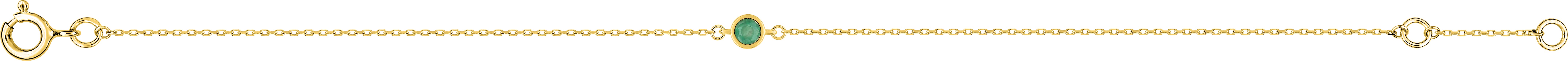 Bracelet Or Longueur 16.5cm Emeraude