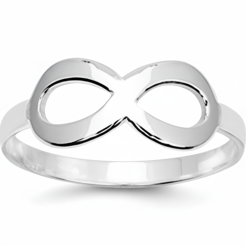 Bague Argent Rhodié Infini - Bague