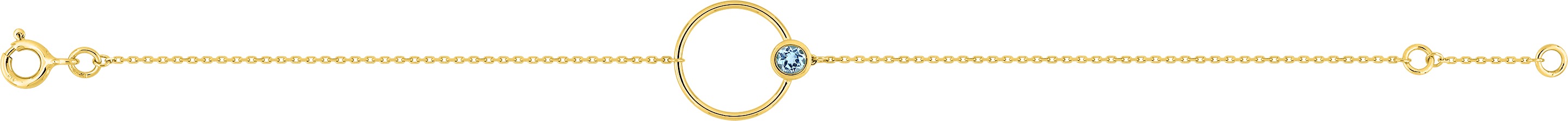 Bracelet Or bleu Longueur 16.5cm Topaze