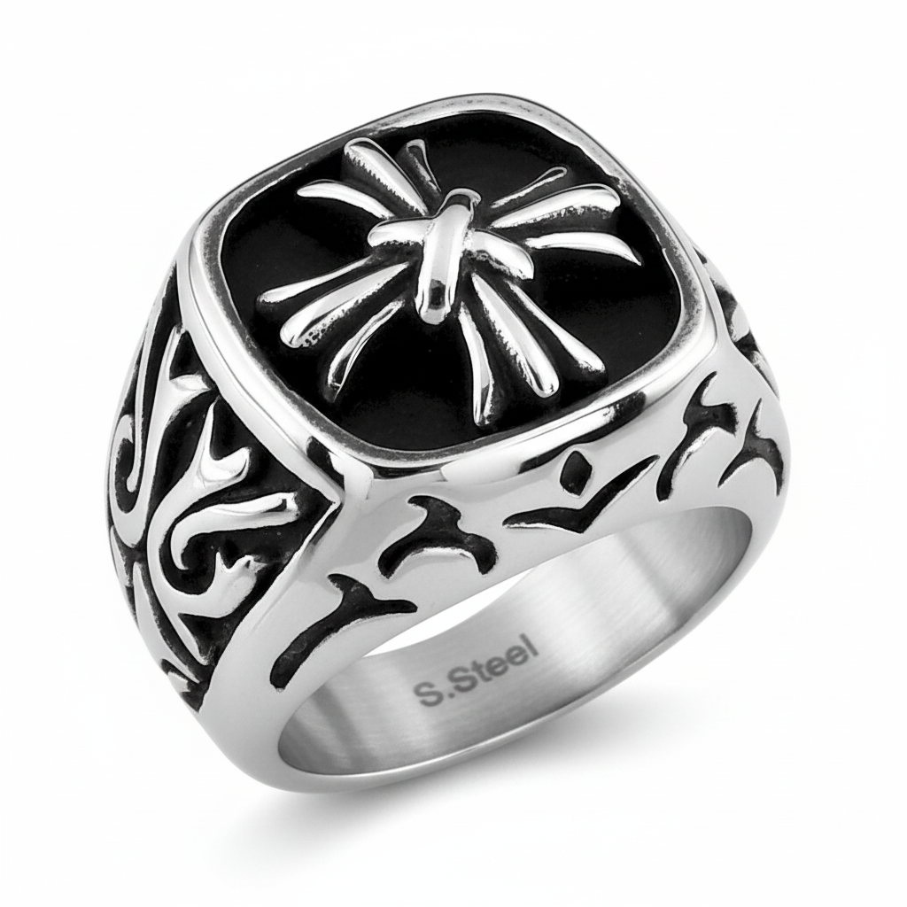 Chevalière Homme Acier - Bague