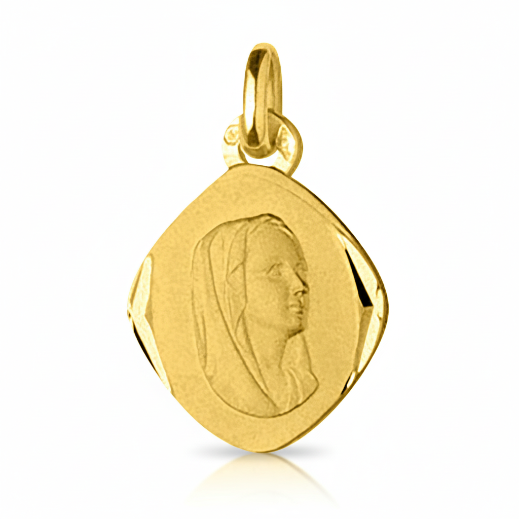 Pendentif Médaille Or 18k Vierge Marie