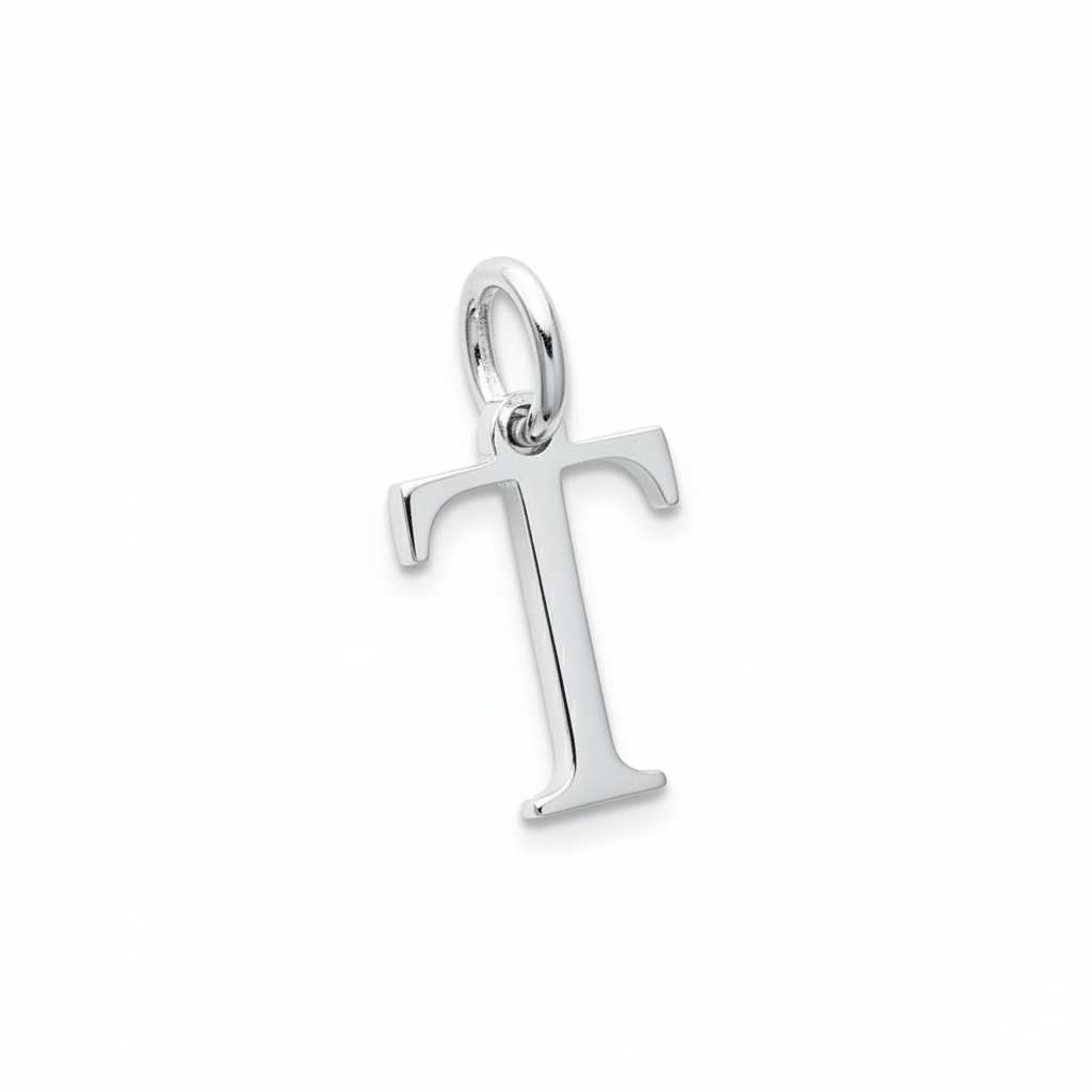 Pendentif Argent Lettre T