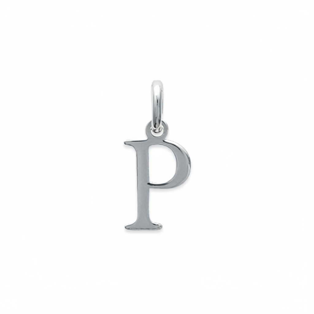 Pendentif Argent Rhodié Lettre