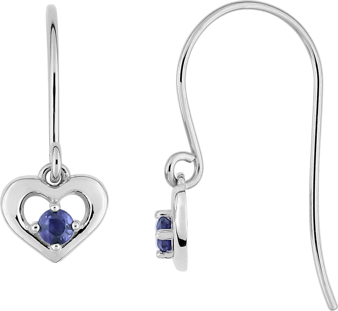 Boucles d'oreilles Or Blanc Saphir