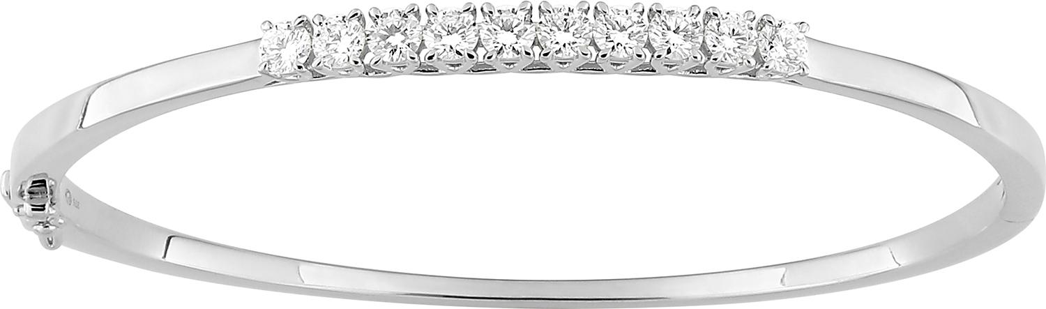 Jonc Or Blanc Diamant F VS