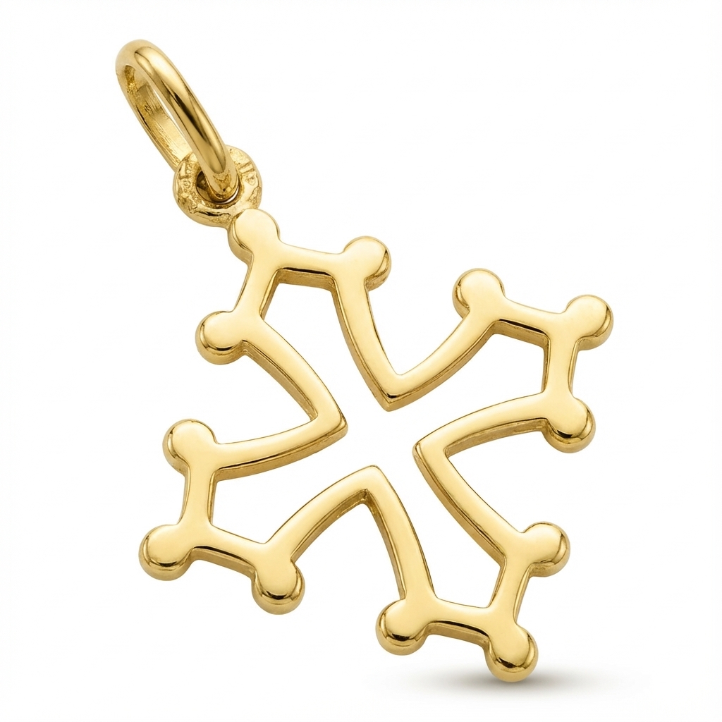 Pendentif Or 18k Croix Occitane