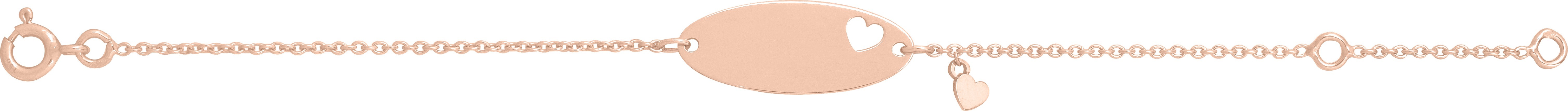 Gourmette Or Rose 18k Coeur