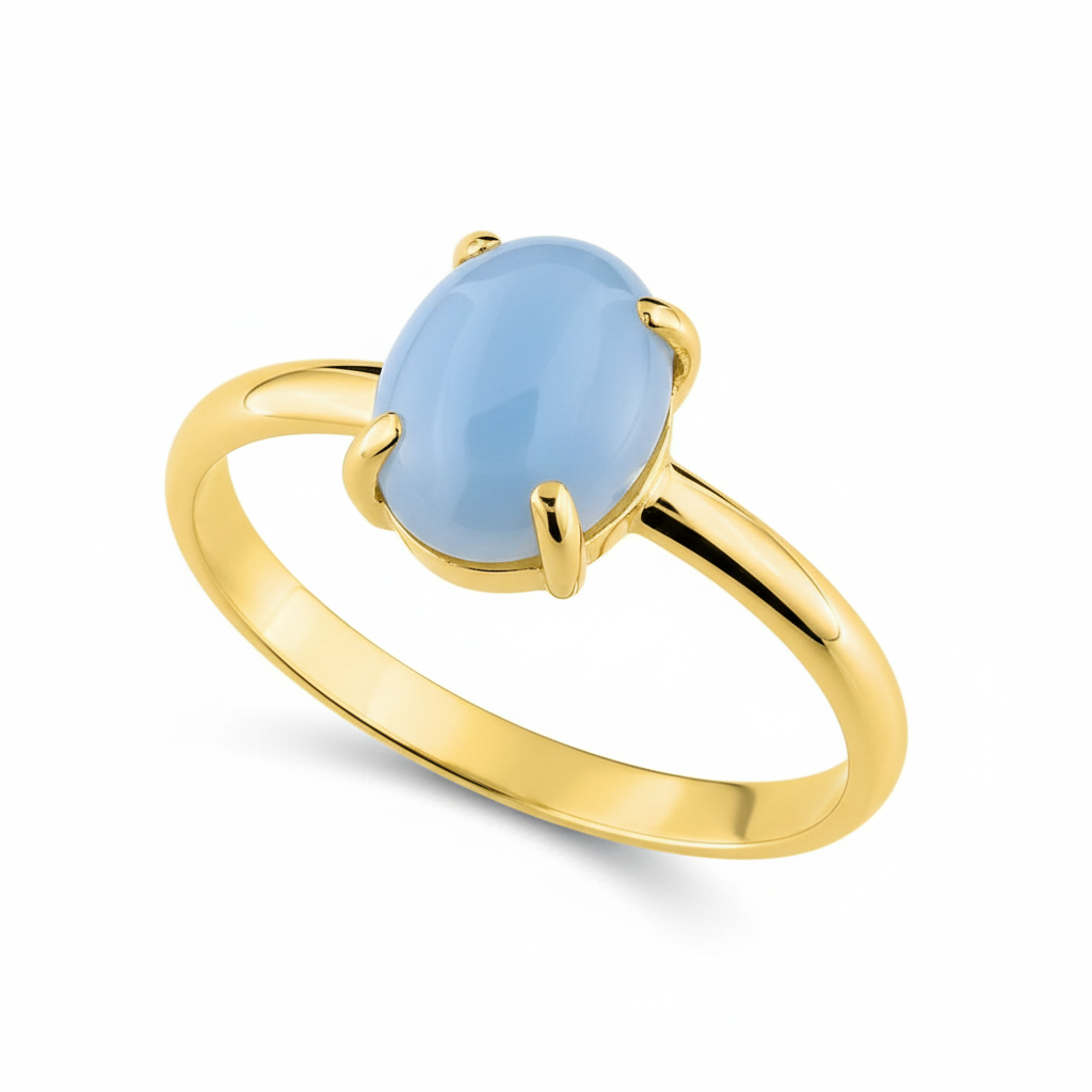 Bague Or 18k Topaze Bleu