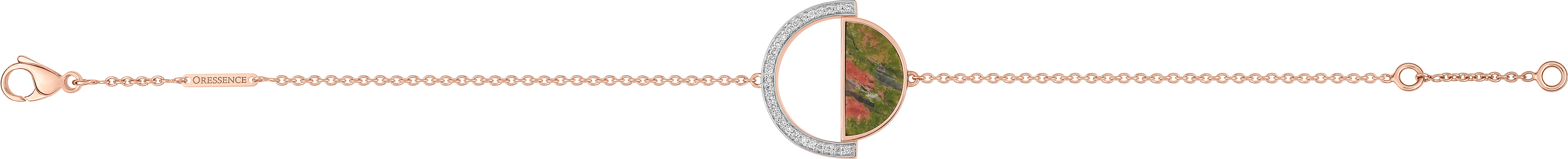 Bracelet Or Rose 18k Diamant 0.11ct Ukanite