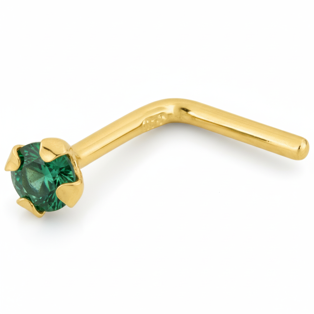 Piercing Nez Or Emeraude - Piercing