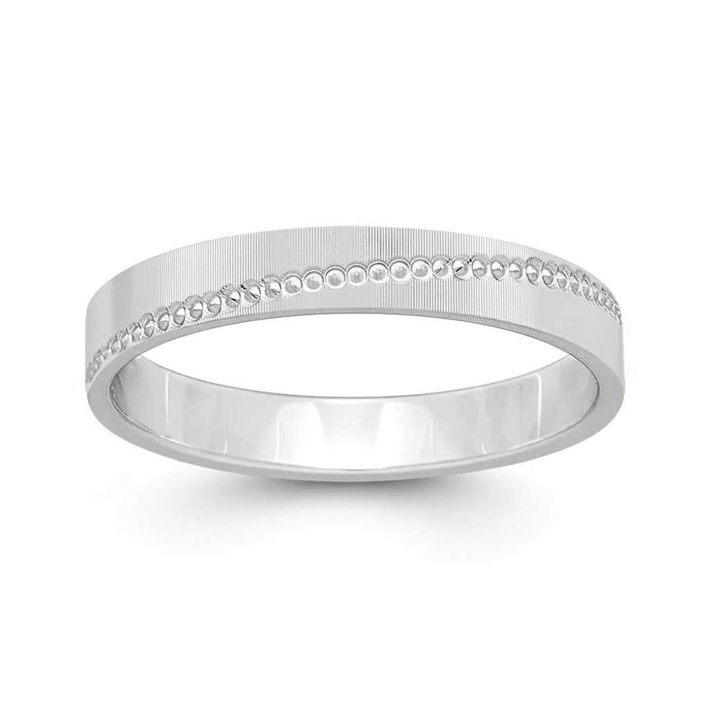 Alliance Or Blanc Largeur 3mm - Bague