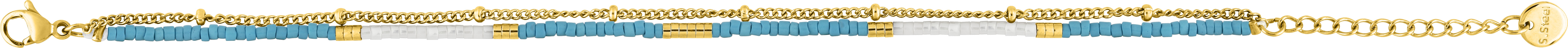 Bracelet Acier Doré Longueur 16cm Cristal