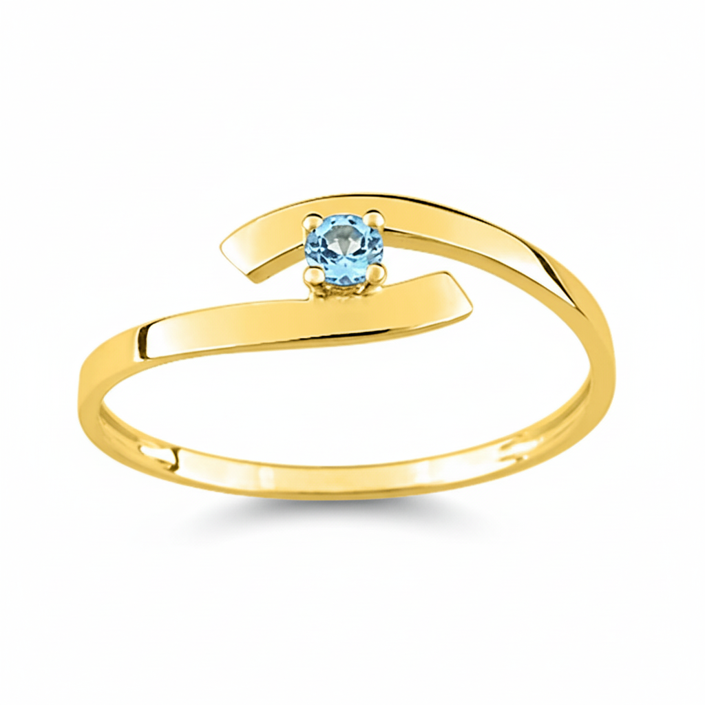 Bague Or bleu Topaze