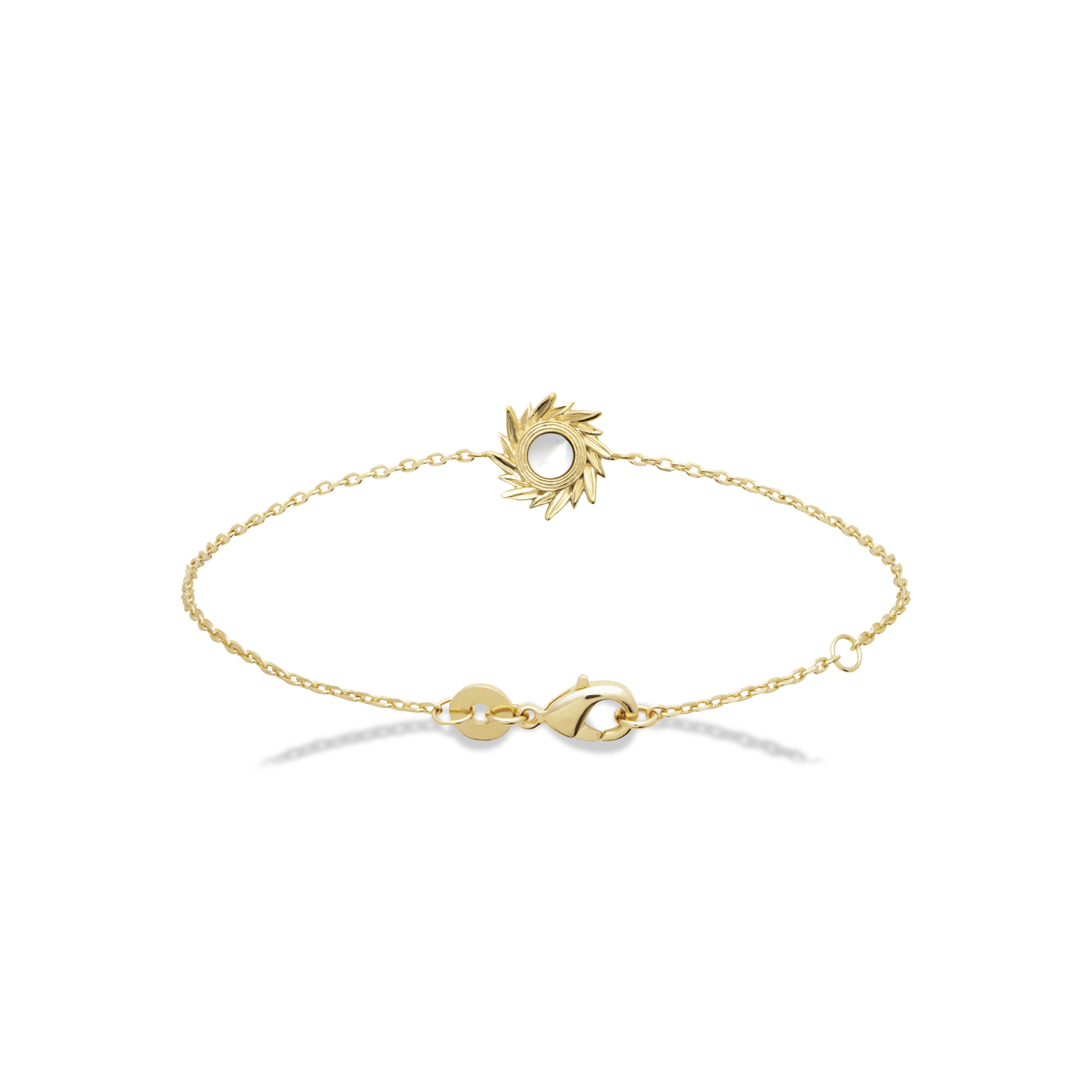 Bracelet Plaqué Or Nacre Figuratif Couleurs - Bracelet en Plaqué Or - Bijoux en Vogue