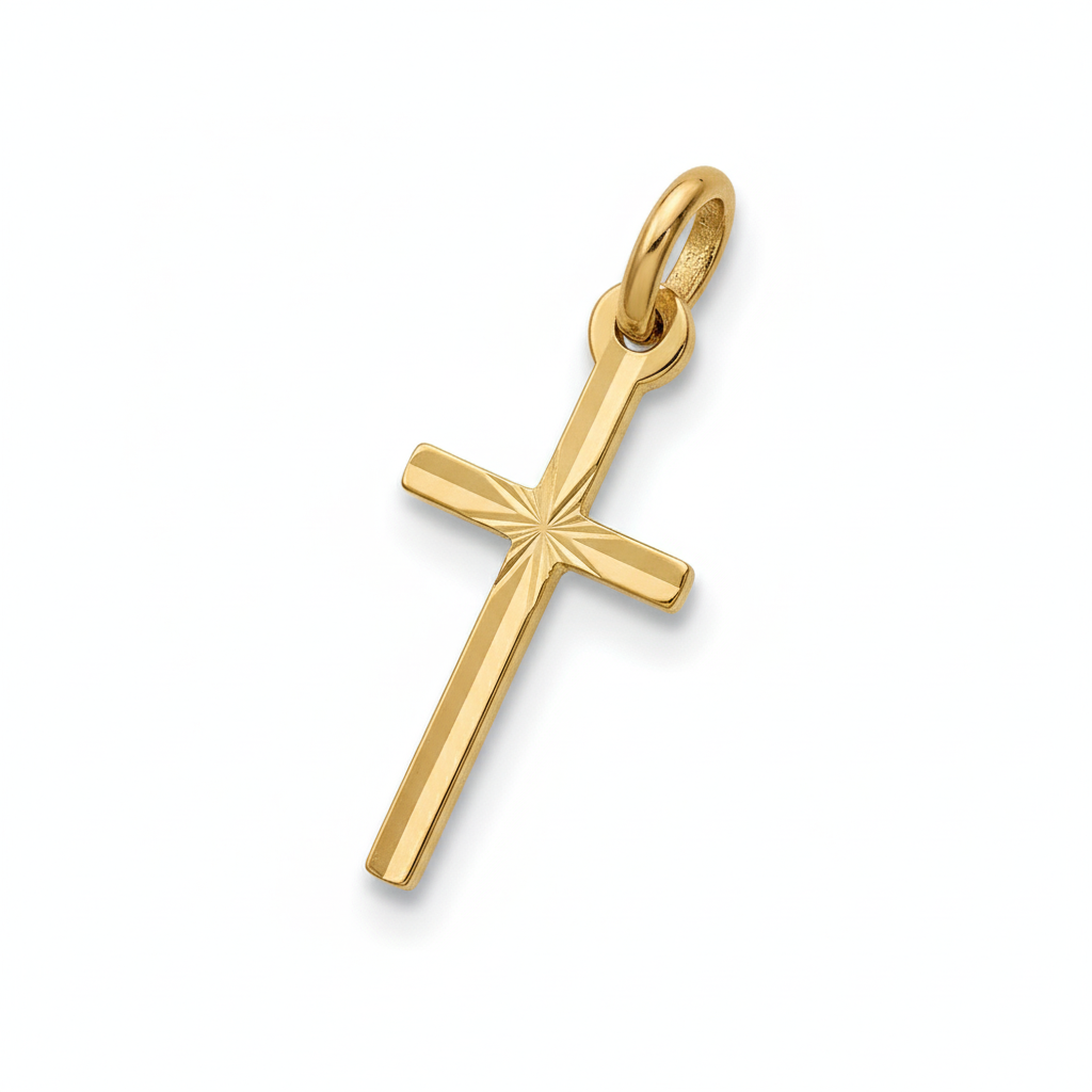 Pendentif Plaqué Or Croix Chrétienne