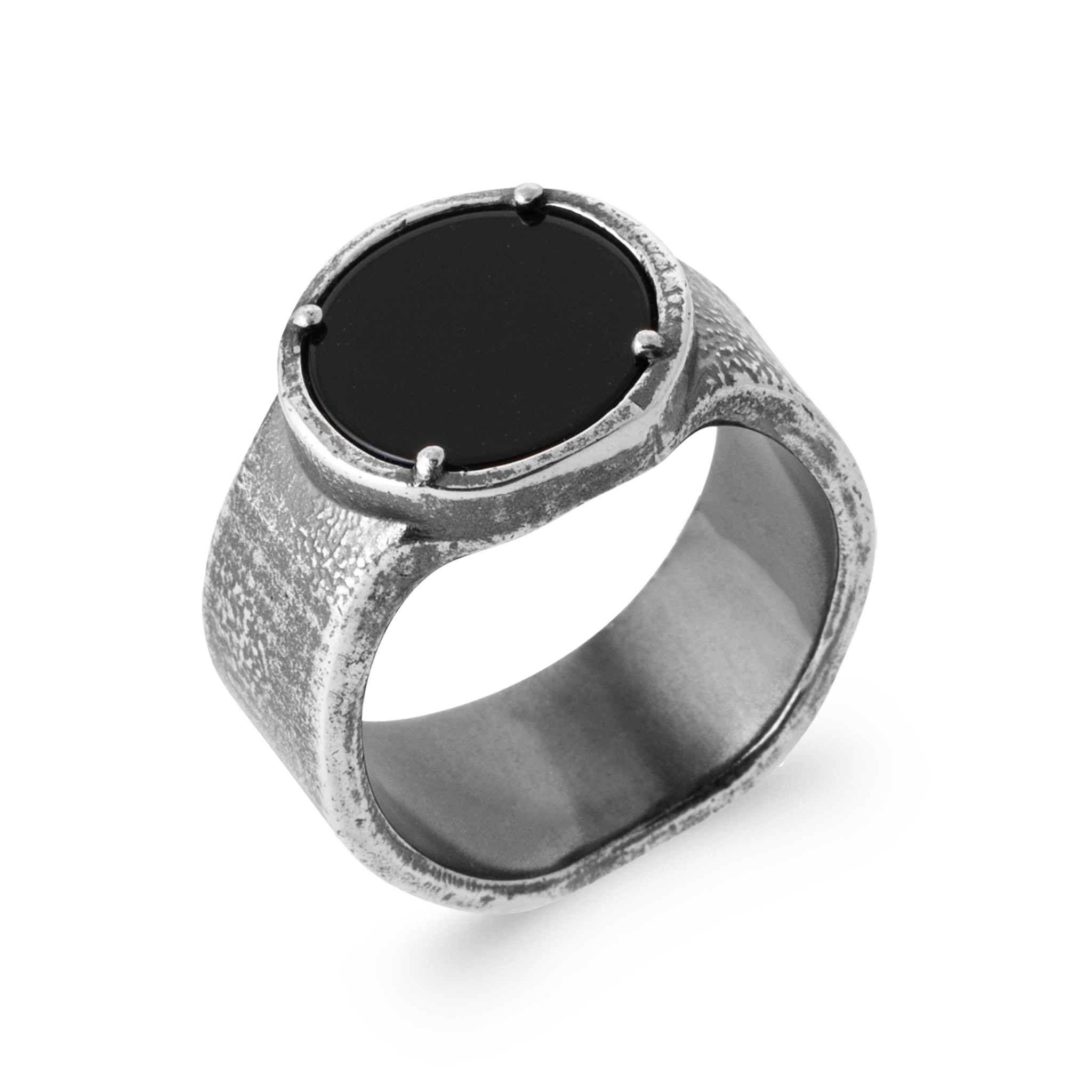 Chevalière Homme Argent Onyx