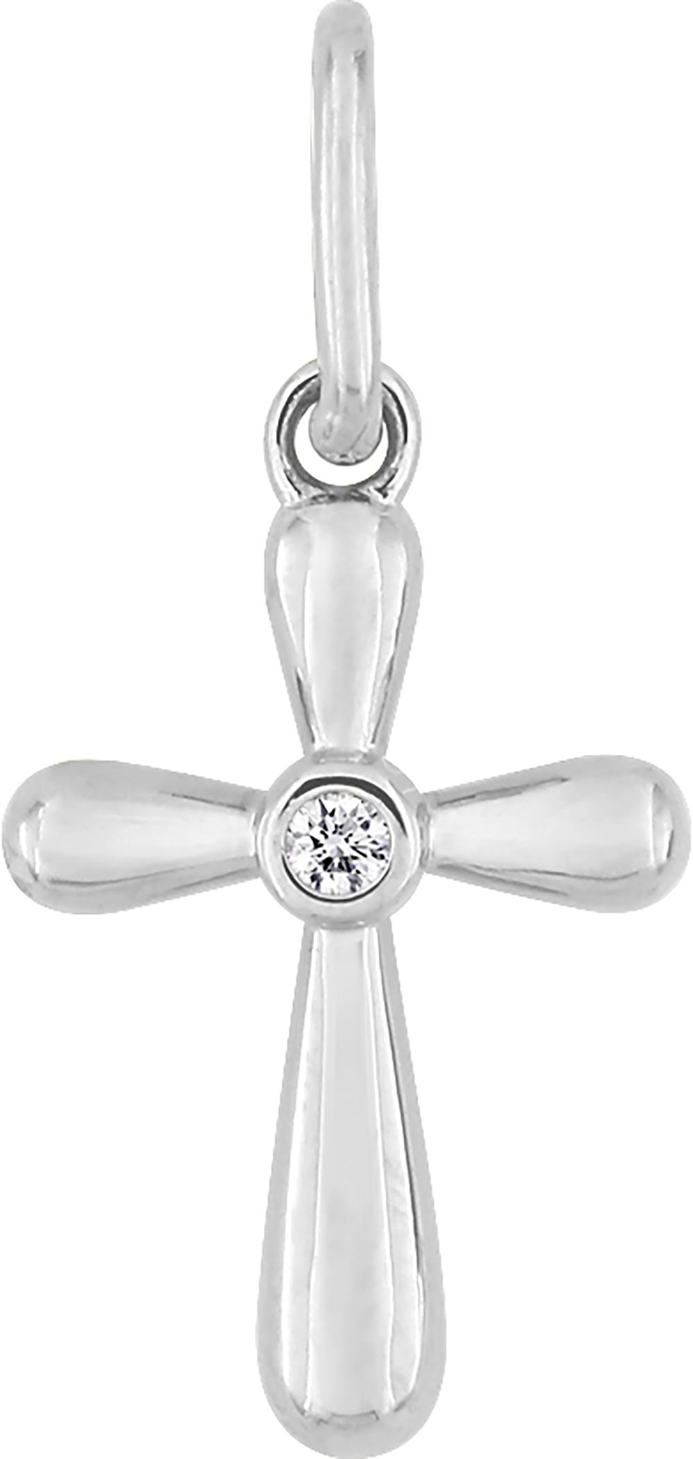 Pendentif Or Blanc Diamant 0.01ct GH P2