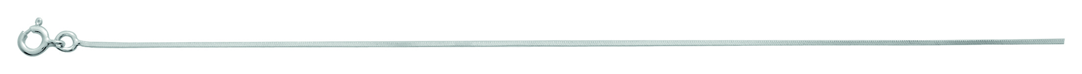 Chaîne Argent Rhodié serpentine Largeur 0.8mm