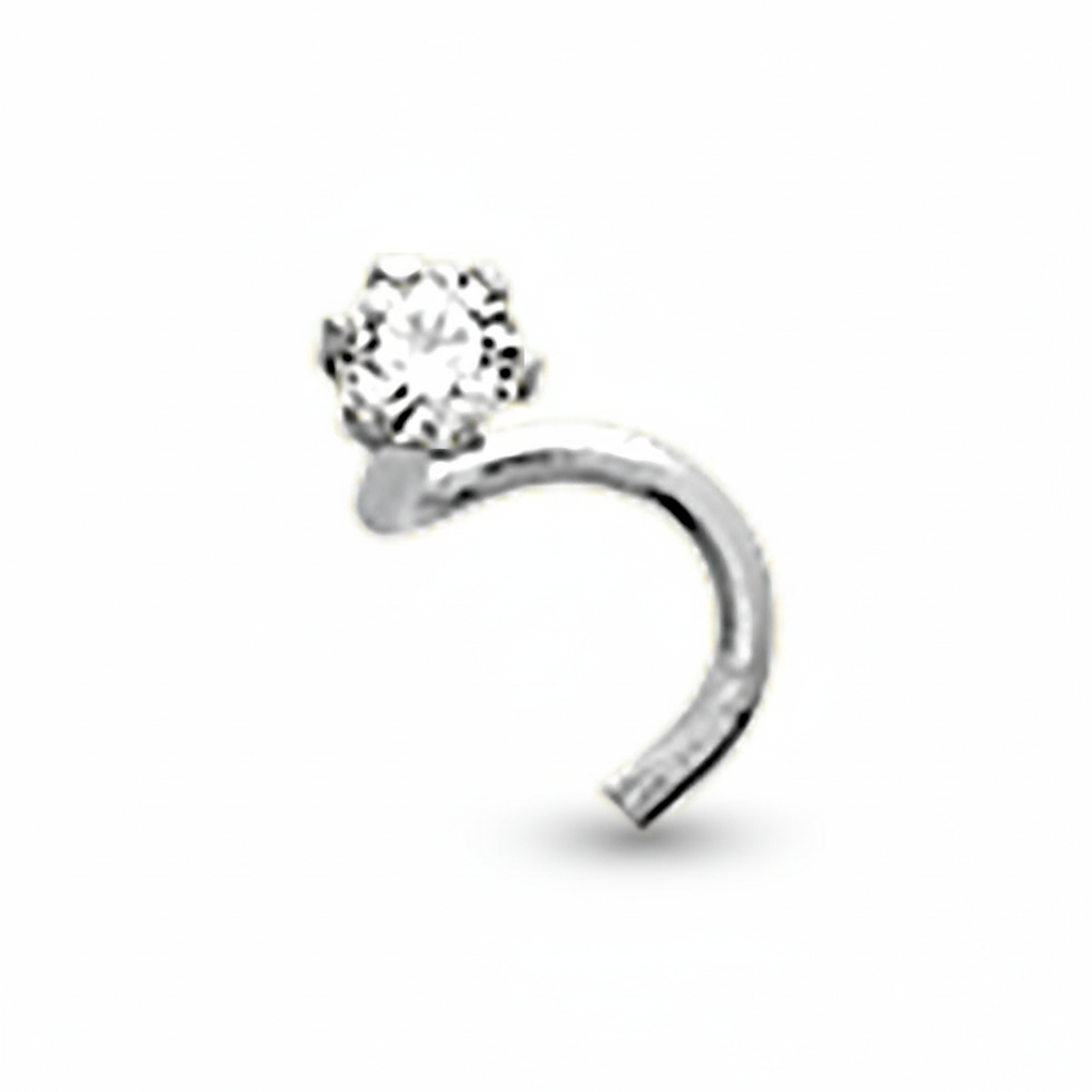 Piercing Nez Or Blanc 18k Zirconium - Piercing