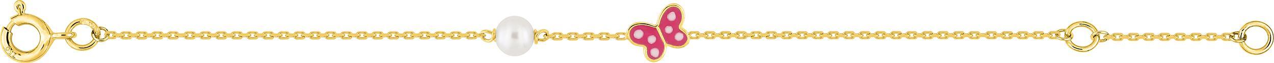 Bracelet Or 18k Perles de culture d'eau douce Papillon