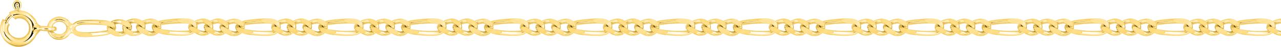 Chaîne Homme Or 18k figaro Largeur 2.5mm