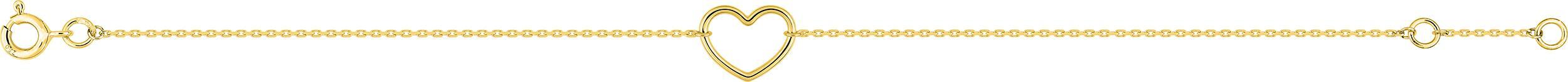 Bracelet Or 18k Longueur 16.5cm Coeur