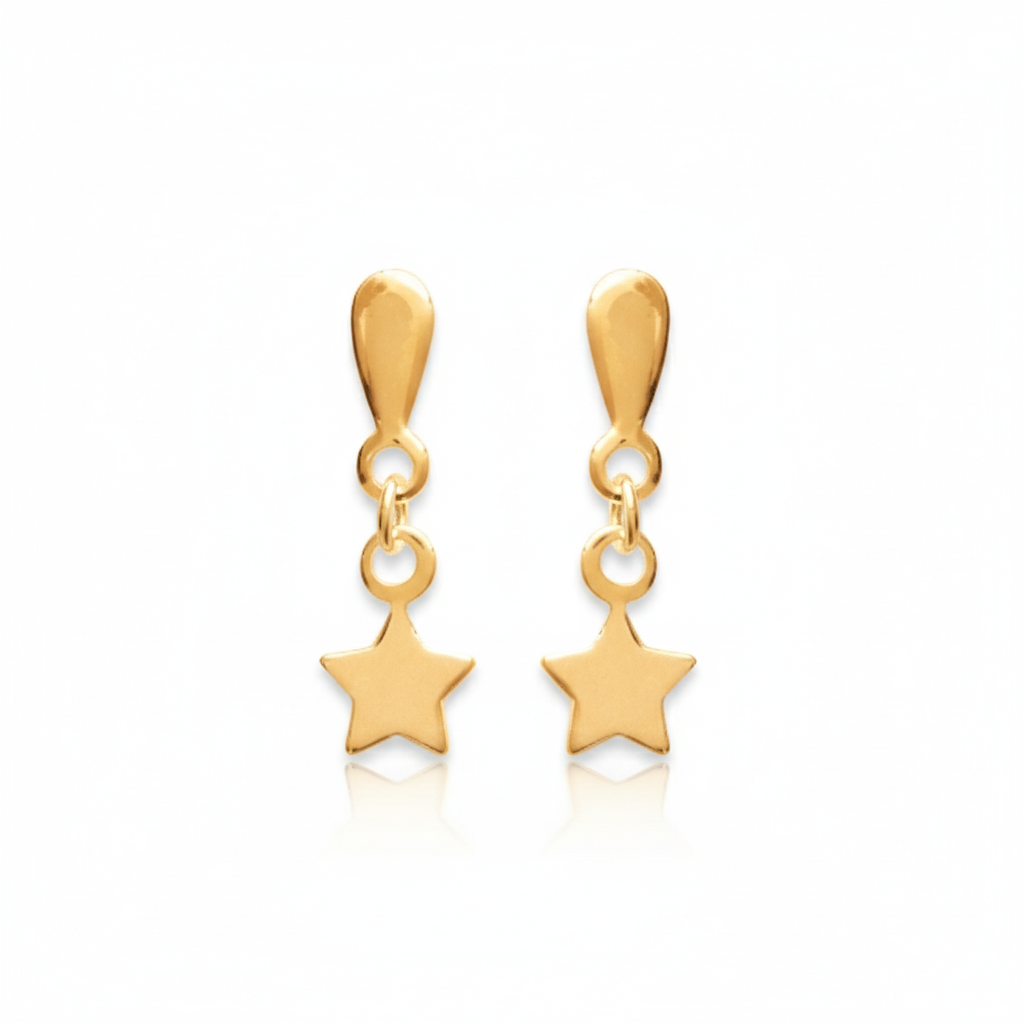 Boucles d'oreilles Pendantes Plaqué Or Étoile