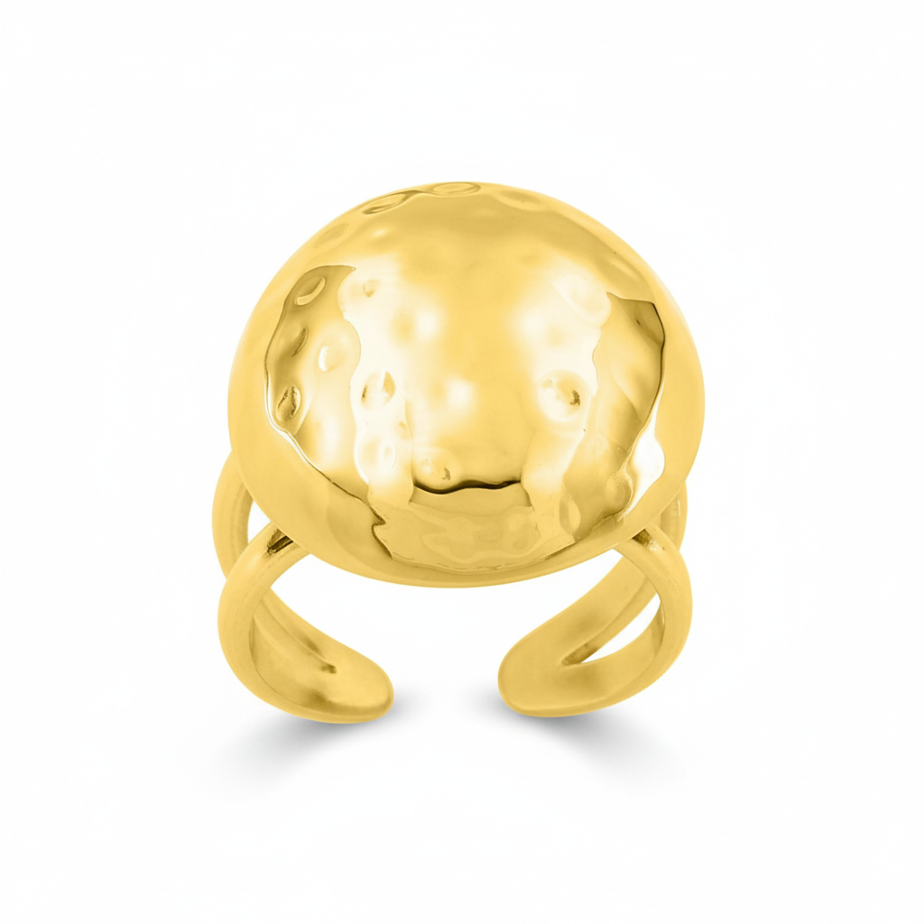 Bague Acier Doré