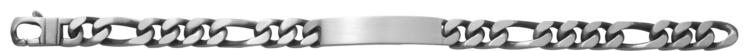 Gourmette Homme Argent Vielli figaro Largeur 8mm