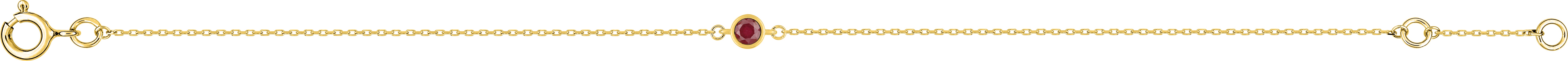Bracelet Or Longueur 16.5cm Rubis