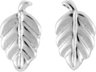 Boucles d'oreilles Clous Argent Rhodié Plume