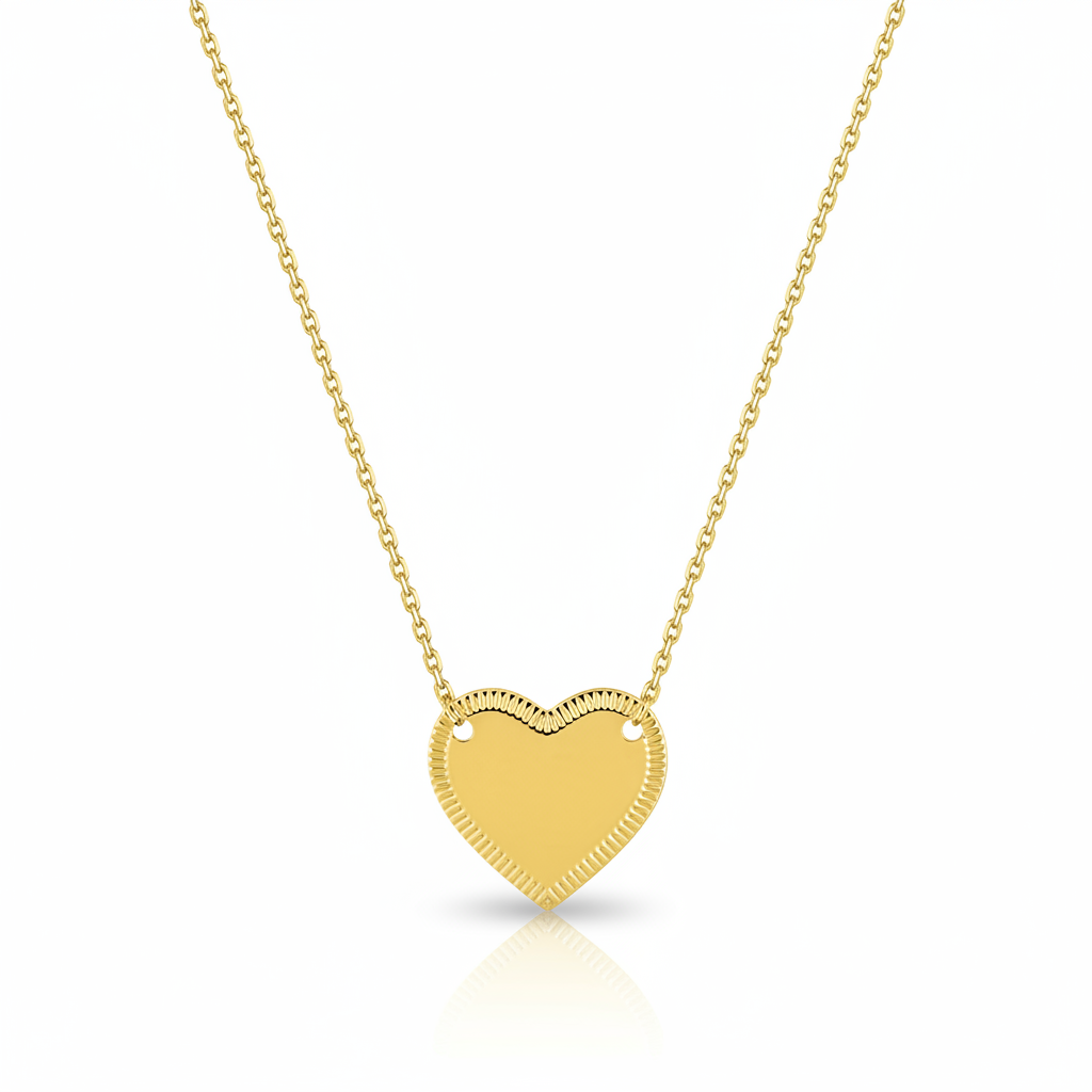 Collier Or 18k Longueur 40cm Coeur