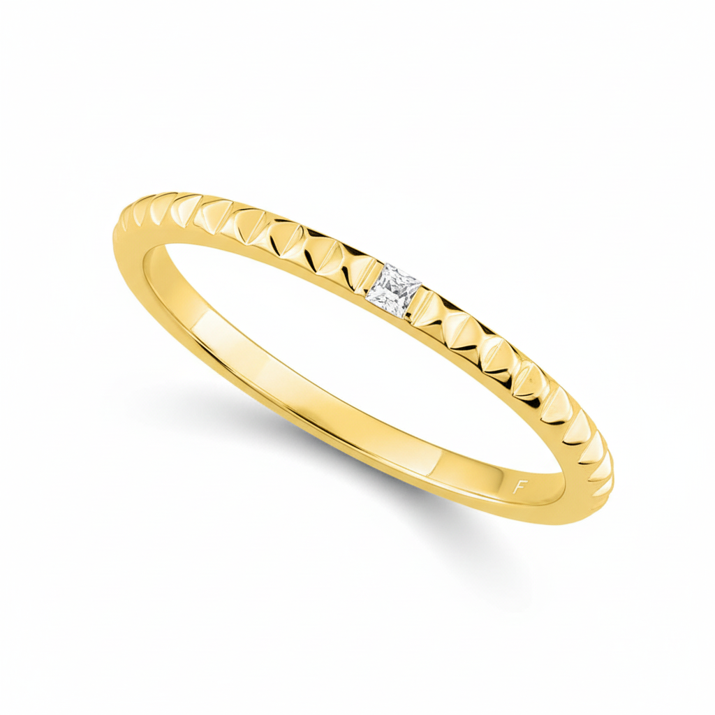 Bague Or 18k Diamant GH SI