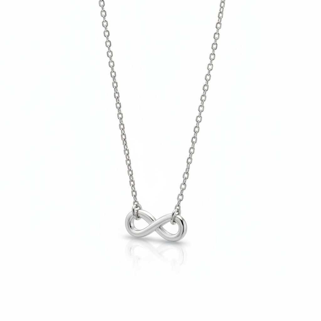 Collier Argent Rhodié Longueur 42cm Infini - Collier
