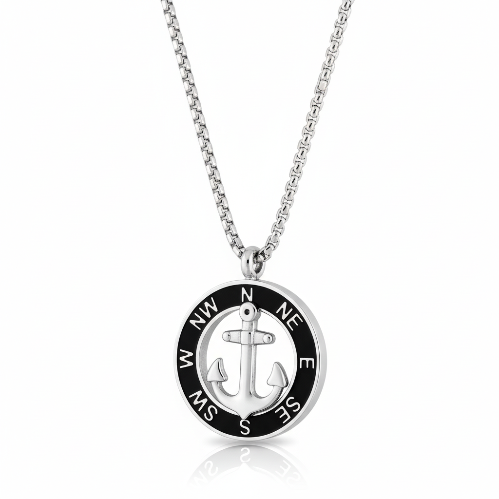 Collier Homme Acier IP noir Longueur 55cm