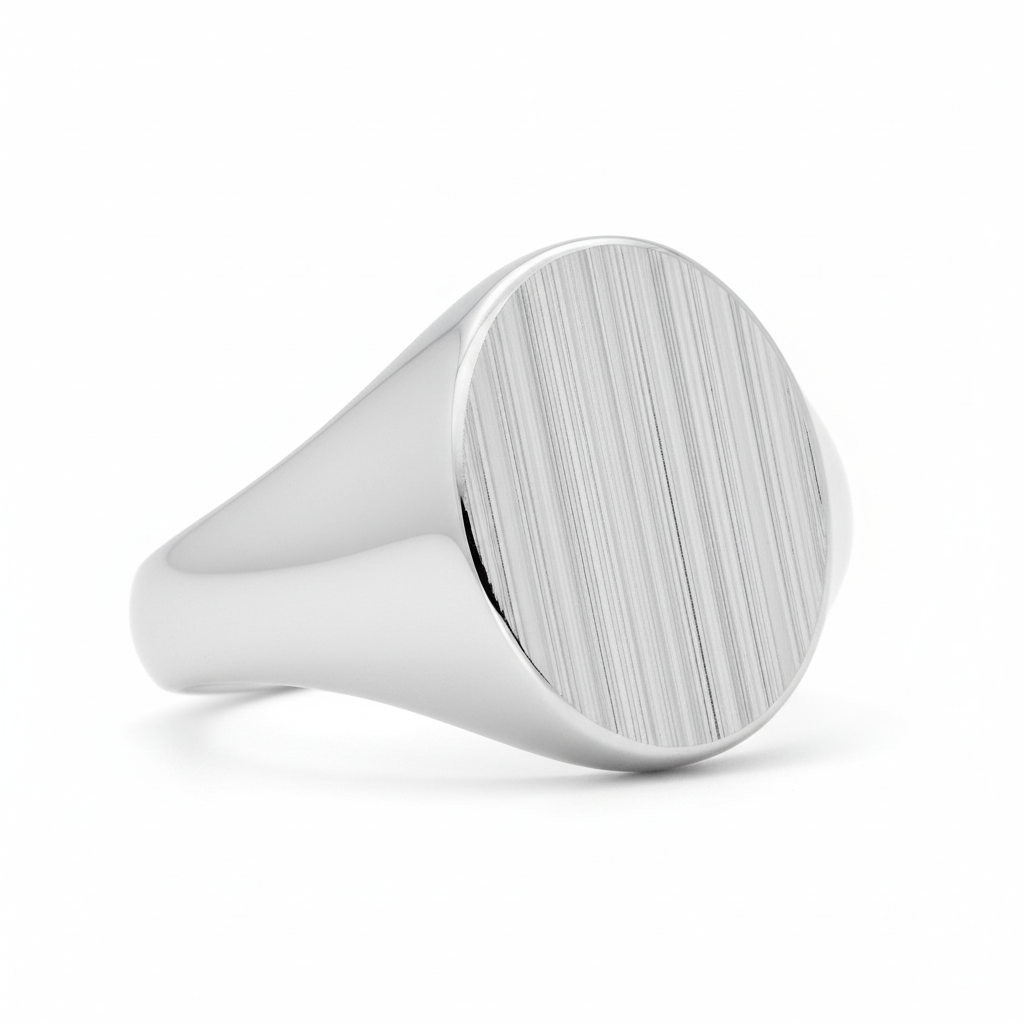 Chevalière Homme Argent Rhodié - Bague