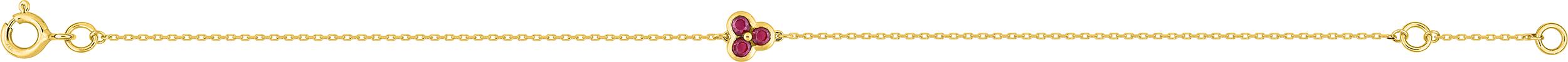 Bracelet Or Longueur 16.5cm Rubis