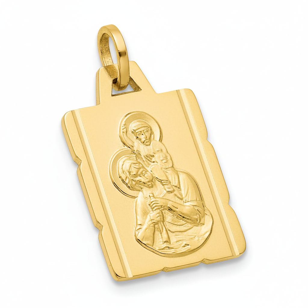Pendentif Médaille Or Saint Christophe - Pendentif