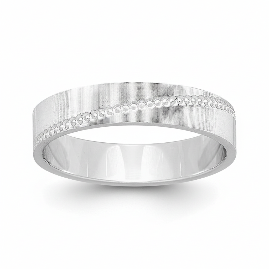 Alliance Or Blanc Largeur 4mm - Bague