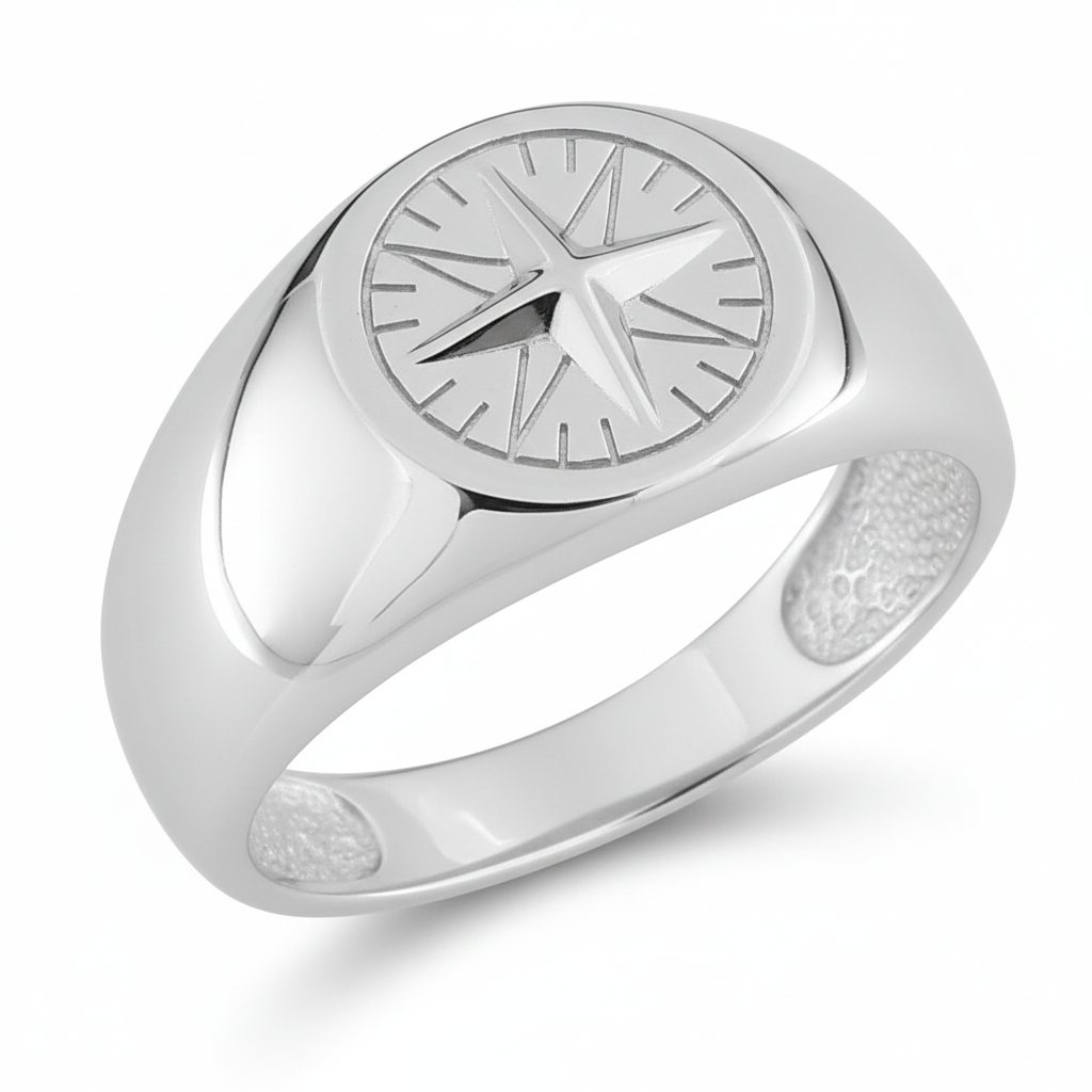 Chevalière Argent Rhodié - Bague