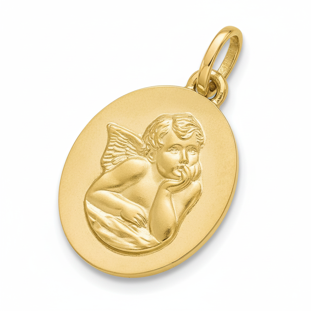 Pendentif Médaille Or 18k Ange de Raphaël