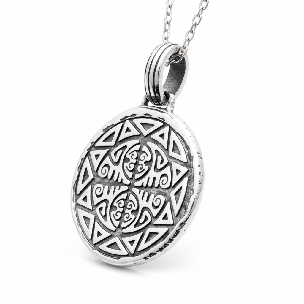 Pendentif Homme Argent Texturé - Pendentif