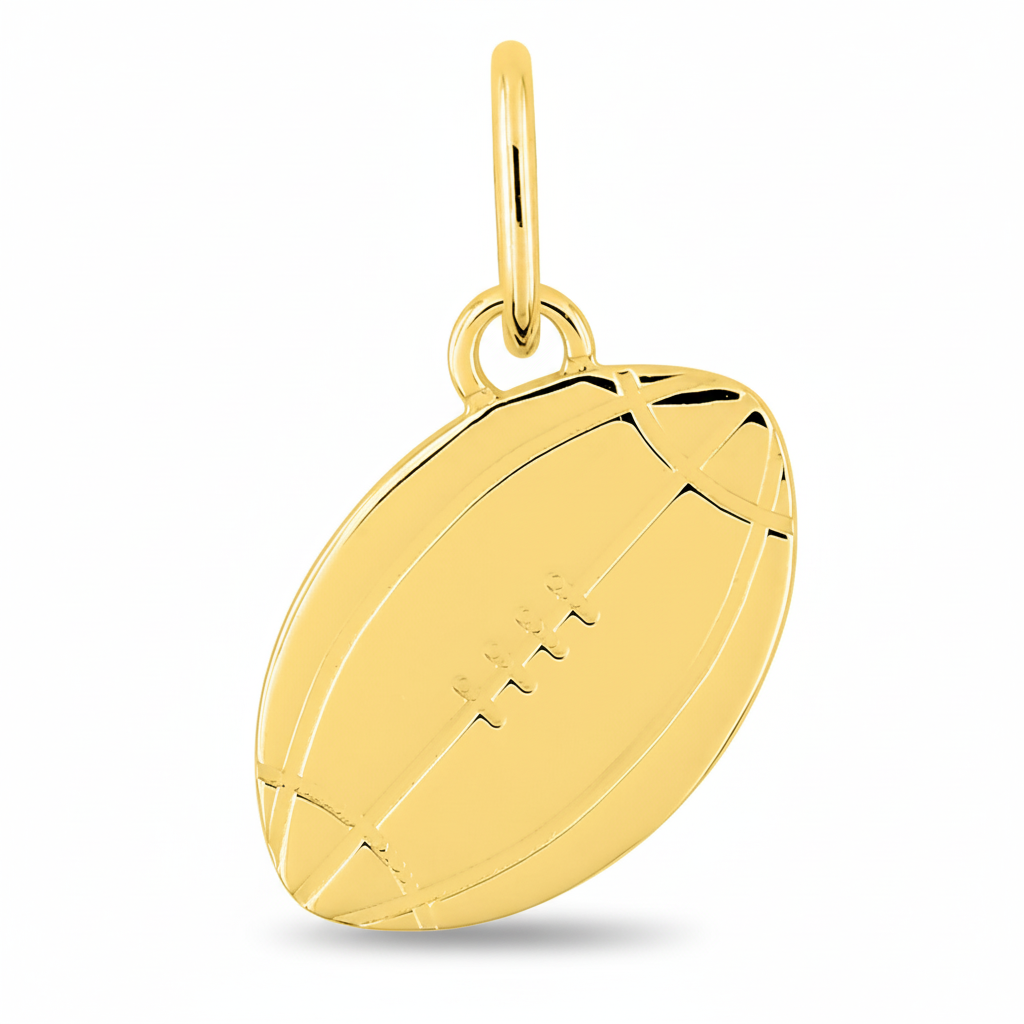 Pendentif Or 18k Ballon Rugby