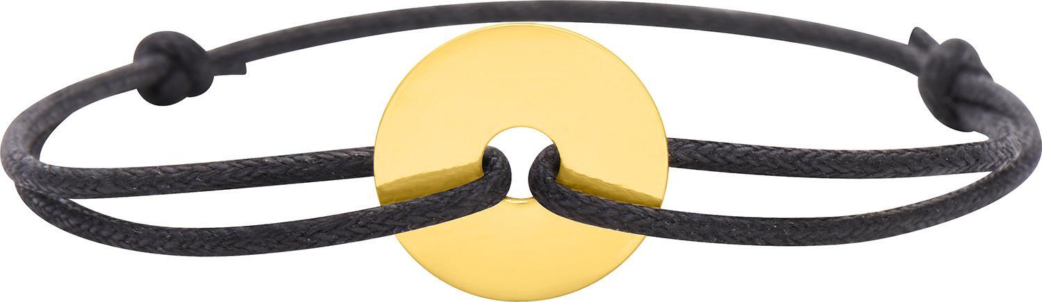Bracelet Cordon Or noir Largeur 15mm Donuts - Bracelet