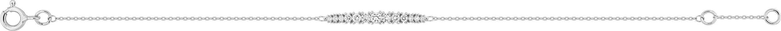 Bracelet Or Blanc Longueur 16.5cm Diamant F VS