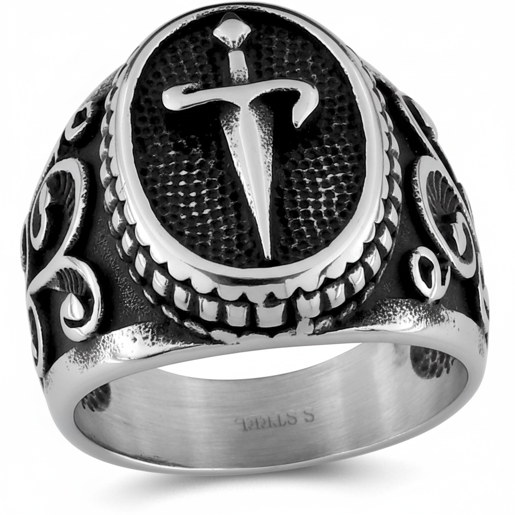 Chevalière Homme Acier - Bague